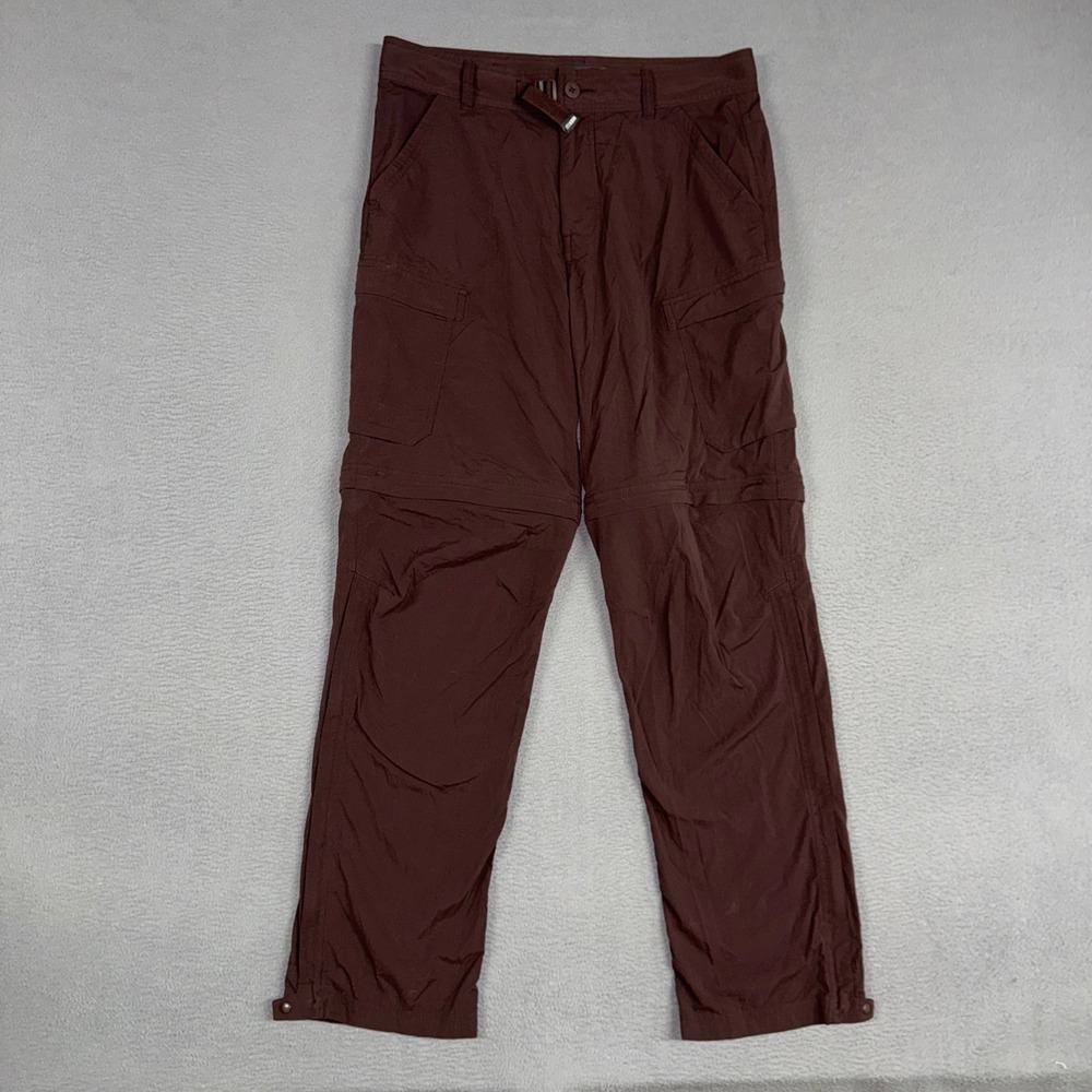 REI Co-op Pants Mens 32x32 Brown Relaxed Fit Convertible Cargo Hiking Zip Off